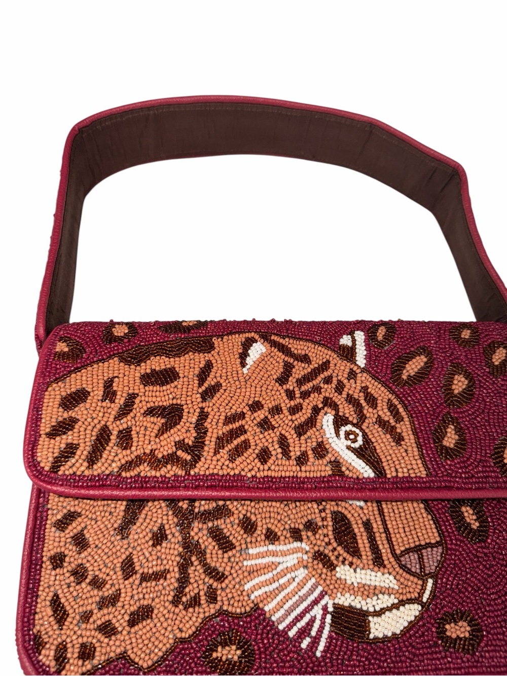Beaded Leopard-Print Shoulder Bag - Picture 7 of 7